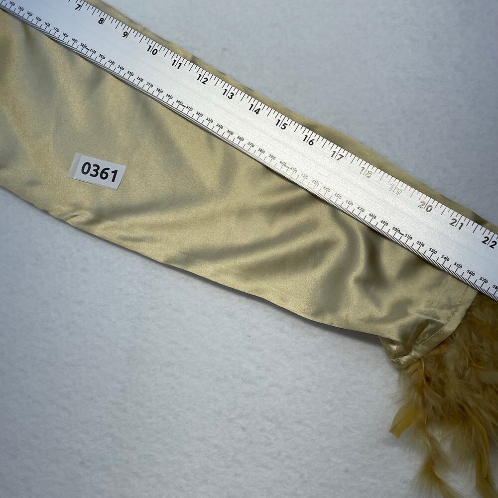 Satin Feather Cuff Blouse Pajama Style Button Up Y2K Old Hollywood Glam Top - Picture 6 of 8